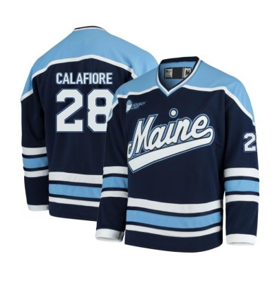 Maine Black Bears 28 Anthony Calafiore Navy Hockey Jersey
