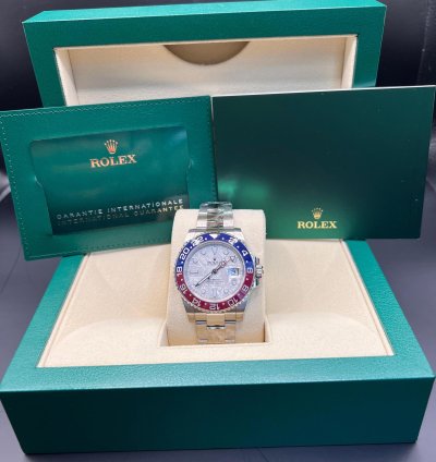Rolex Gmt-master Ii Meteorite Dial White Gold