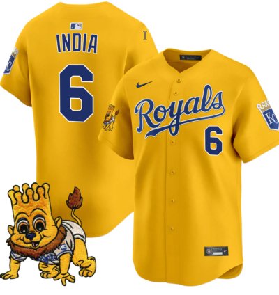 Jonathan India Jersey 6 Kansas City Royals Sluggerrr Patch Vapor Premier Limited Stitched