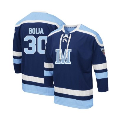 Maine Black Bears 30 Albin Boija Navy Blue Hockey Jersey
