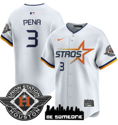 Jeremy Pena Jersey 3 Houston Astros 2025 City Connect Vapor Premier Limited Stitched White