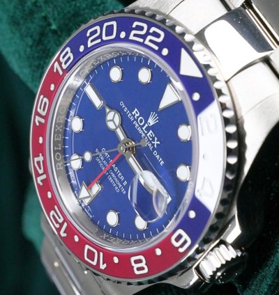 Rolex Gmt-master Ii Mint Complete Set Gmt-master Ii Pepsi 18k Blue Dial Red Blue Bezel White Gold 126719blro