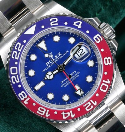 Rolex Gmt-master Ii Mint Complete Set Gmt-master Ii Pepsi 18k Blue Dial Red Blue Bezel White Gold 126719blro