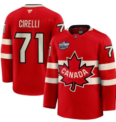 Mens Anthony Cirelli Jersey 71 Canada Red 2025 4 Nations Face-off Stitched