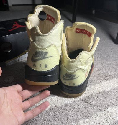 Off-white Air Jordan 5 Sp Sail Fire Red Vnds