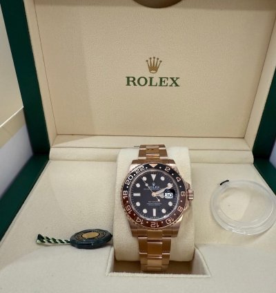 Rolex Gmt-master Ii New 2022 Rootbeer Full Rose Gold
