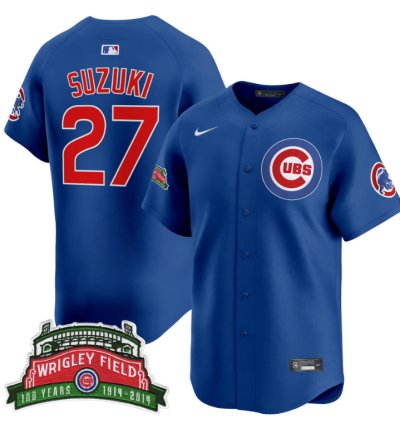 Seiya Suzuki Jersey 27 Chicago Cubs Wrigley Field Style Vapor Premier Limited Stitched Royal