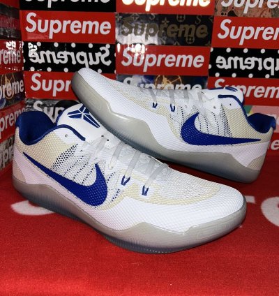 Nike Kobe 11 Xi Tb White Blue Size 17 5 856485-140 New