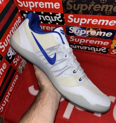 Nike Kobe 11 Xi Tb White Blue Size 17 5 856485-140 New