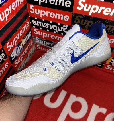 Nike Kobe 11 Xi Tb White Blue Size 17 5 856485-140 New