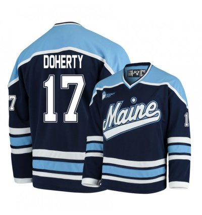 Maine Black Bears 17 Tim Doherty Navy Blue Hockey Jersey