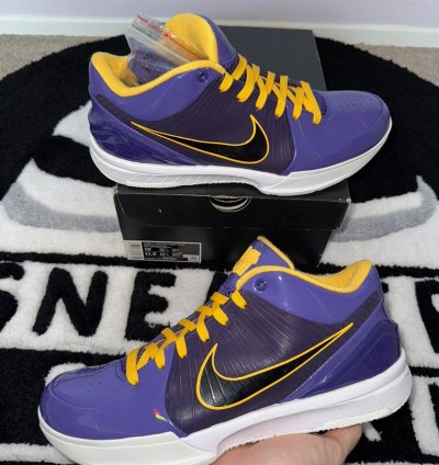 Nike Kobe 4 Protro Undefeated Lakers size 10