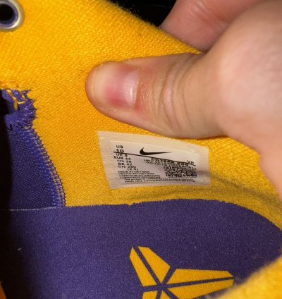 Nike Kobe 4 Protro Undefeated Lakers size 10