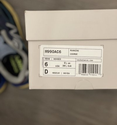 New Balance Baklava 990v6 Lapis Lazuli Size 6m Brand New