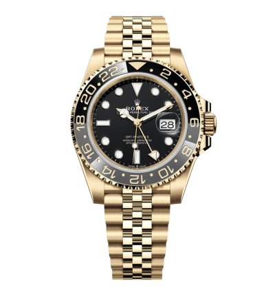 Rolex Gmt-master Ii New 2025 18k Yellow Gold Jubilee Bracelet Gray Black Bezel 40mm