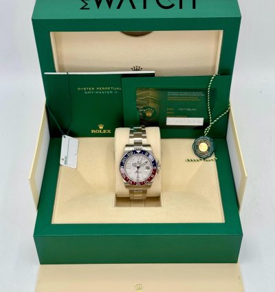 Rolex Gmt-master Ii New 2025 Gmt-master Ii Pepsi 40mm 126719blro White Gold Meteorite Dial