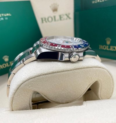 Rolex Gmt-master Ii New Gmt-master Ii 40mm 126719 White Gold Pepsi Bezel Meteorite Dial Oyster Bracelet