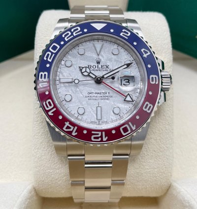 Rolex Gmt-master Ii New Gmt-master Ii 40mm 126719 White Gold Pepsi Bezel Meteorite Dial Oyster Bracelet
