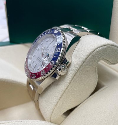 Rolex Gmt-master Ii New Gmt-master Ii 40mm 126719 White Gold Pepsi Bezel Meteorite Dial Oyster Bracelet