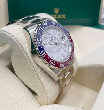 Rolex Gmt-master Ii New Gmt-master Ii 40mm 126719 White Gold Pepsi Bezel Meteorite Dial Oyster Bracelet