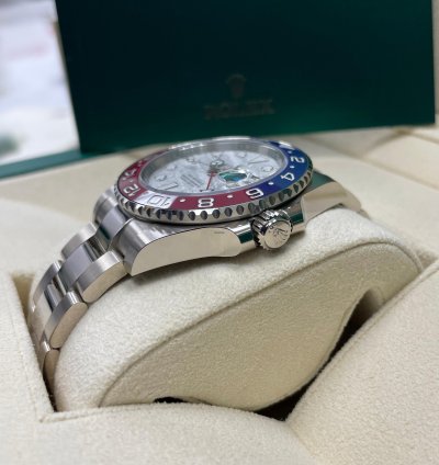 Rolex Gmt-master Ii New Gmt-master Ii 40mm 126719 White Gold Pepsi Bezel Meteorite Dial Oyster Bracelet