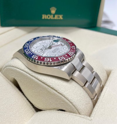 Rolex Gmt-master Ii New Gmt-master Ii 40mm 126719 White Gold Pepsi Bezel Meteorite Dial Oyster Bracelet