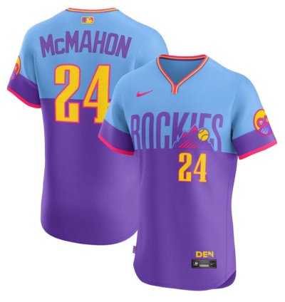 Ryan Mcmahon Jersey 24 Colorado Rockies 2025 City Connect Stitched Premier Elite