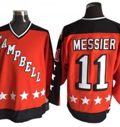 Nhl 1984 All Star Game Campbell 11 Mark Messier Vintage Ccm Jersey - Orange