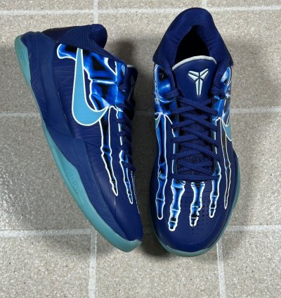 Nike Kobe 5 Protro -ray Size 8 5 Blue Basketball Shoes