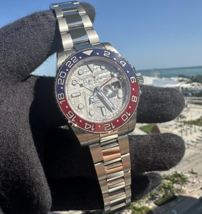 Rolex Gmt-master Ii New Gmt-master Ii Pepsi Meteorite White Gold 126719blro New