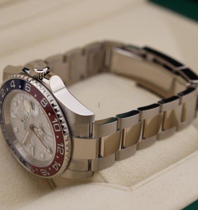 Rolex Gmt-master Ii New Gmt-master Ii Pepsi Meteorite White Gold 126719blro New