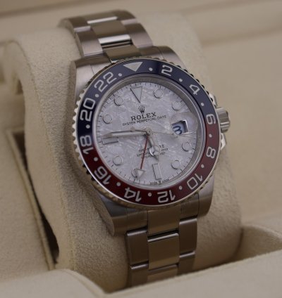Rolex Gmt-master Ii New Gmt-master Ii Pepsi Meteorite White Gold 126719blro New