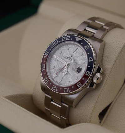 Rolex Gmt-master Ii New Gmt-master Ii Pepsi Meteorite White Gold 126719blro New