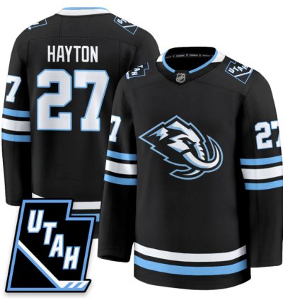 Barrett Hayton Jersey 27 Utah Hockey Mammoth 2025 Limited All Stitched Black