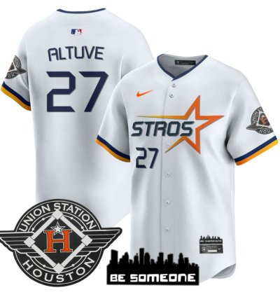 José Altuve Jersey 27 Houston Astros 2025 City Connect Vapor Premier Limited Stitched White