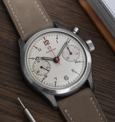 Omega 1962 Single Button Chronograph Canadian Military Ha-62-1361 6w 16
