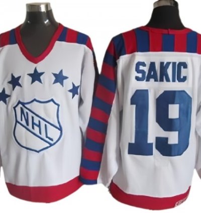 Nhl 1992 All Star Game 19 Joe Sakic Vintage Ccm Jersey - White