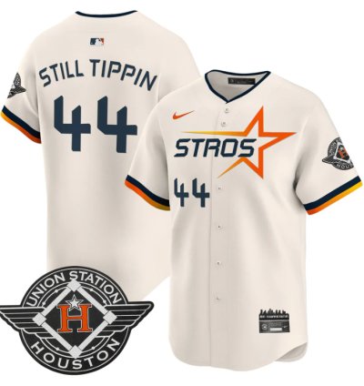 Still Tippin Jersey 44 Houston Astros 2025 City Connect Vapor Premier Limited Stitched Cream