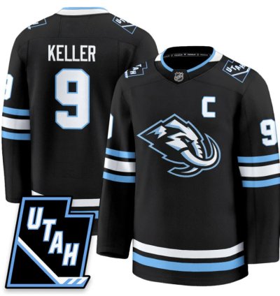 Clayton Keller Jersey 9 Utah Hockey Mammoth 2025 Limited All Stitched Black