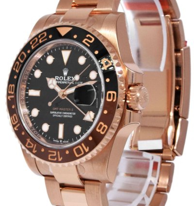Rolex Gmt-master Ii New Rolex Gmt-master Ii 18k Everose Gold Root Beer Ceramic Bezel 20 126715
