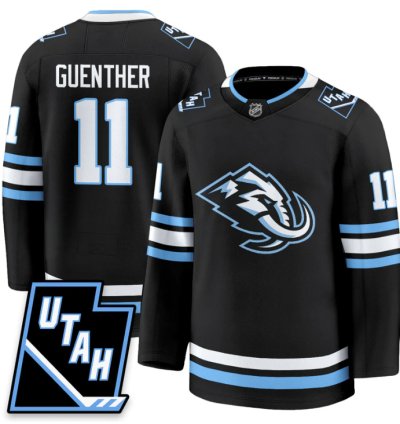Dylan Guenther Jersey 11 Utah Hockey Mammoth 2025 Limited All Stitched Black