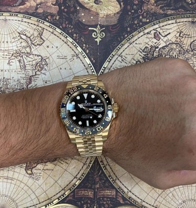 Rolex Gmt-master Ii New Rolex Gmt-master Ii 18k Yellow Gold Ceramic 40mm Jubilee Watch 25 126718
