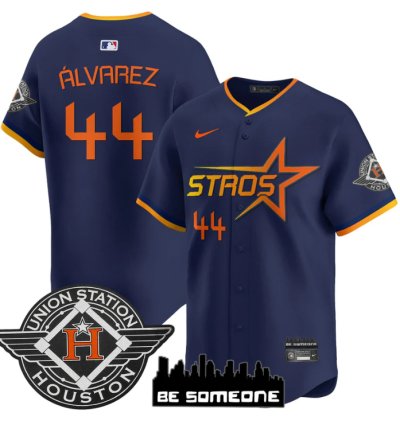Yordan Álvarez Jersey 44 Houston Astros 2025 City Connect Vapor Premier Limited Stitched Navy