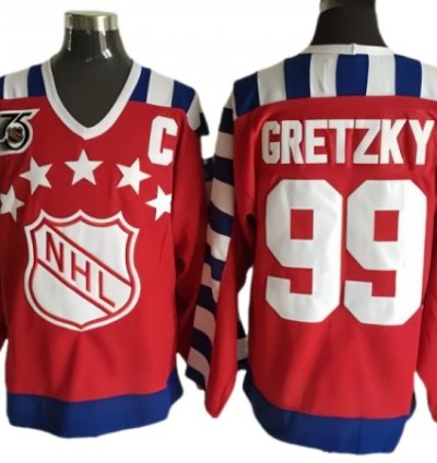 Nhl 1992 All Star Game 99 Wayne Gretzky Vintage Ccm Jersey - Red