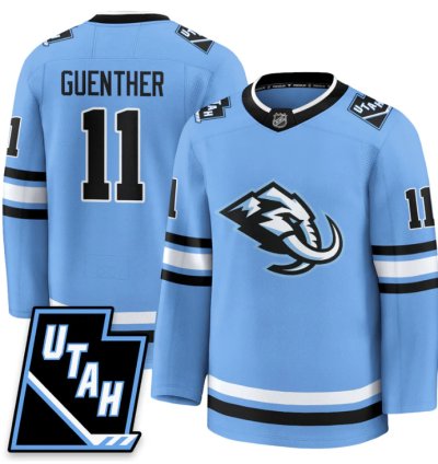 Dylan Guenther Jersey 11 Utah Hockey Mammoth 2025 Limited All Stitched Blue