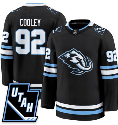 Logan Cooley Jersey 92 Utah Hockey Mammoth 2025 Limited All Stitched Black