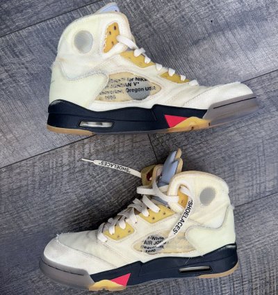 Ow Air Jordan 5 Sail 10