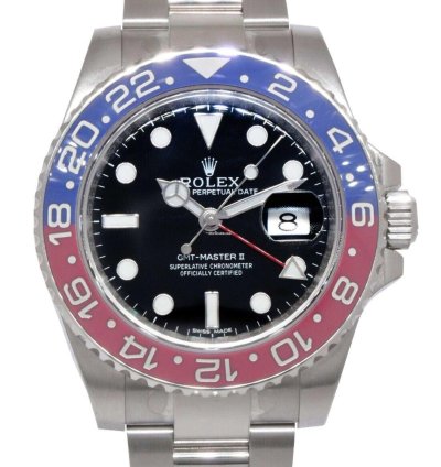 Rolex Gmt-master Ii Nos Rolex Gmt-master Ii 18k White Gold Ceramic Pepsi Watch 116719