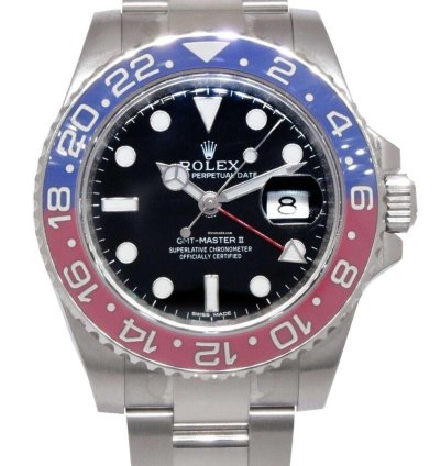 Rolex Gmt-master Ii Nos Rolex Gmt-master Ii 18k White Gold Ceramic Pepsi Watch 116719