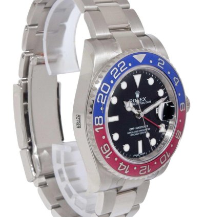 Rolex Gmt-master Ii Nos Rolex Gmt-master Ii 18k White Gold Ceramic Pepsi Watch 116719